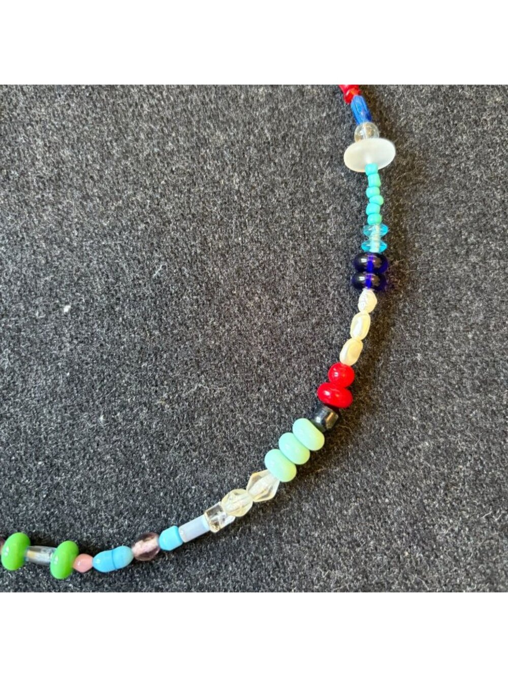 Handmade Multicolor Mixed Bead Necklace - Picture 5 of 5